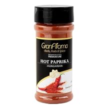 GranAroma Hot Hungarian Paprika Powder, Bold & Spicy Flavor, Seasoning for Goulash, Paprikash, and Stews (3.84 Ounce)
