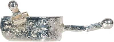 Schneiders FES Silver Plate Equitation Ball Spurs | Refined & Polished Look | Limits Leg Movement | Sterling Silver Overlay | Elegant Engraving | Mild Ball End for Comfort