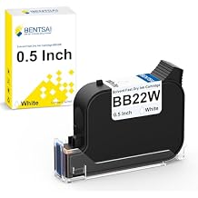 BENTSAI BB22W 0.5 Inch Print Height Original Solvent Ink Quick Dry Ink Cartridge Replacement for BT-HH6205B 6205BL Handheld Inkjet Printer (White)