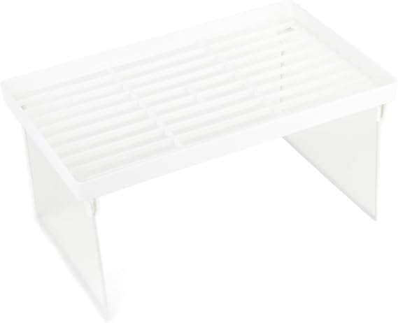 Kitchen Shelves, Stackable Cupboard Organizer Cabinet Organization Mini Storage Shelf Foldable Countertop Shelf for Kitchen