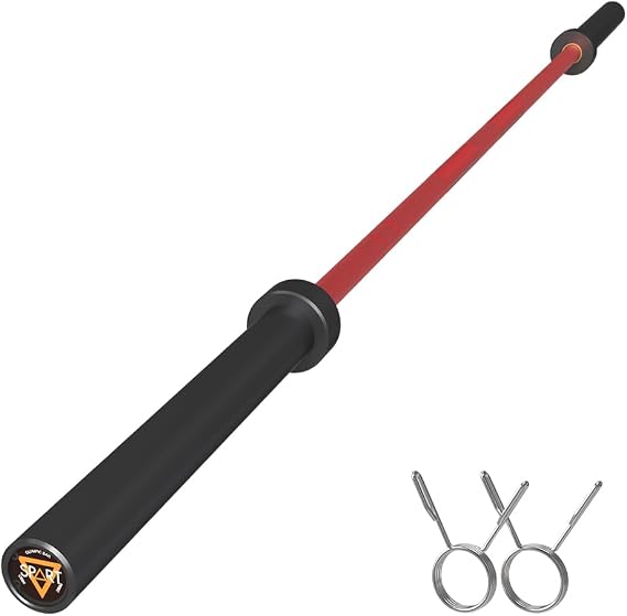 7FT Olympic Barbell Bar with Weight Plate Set Combo, Solid Olympic Bar with Bearings, 700Lbs Capacity Weight Bar for Home Gym Strength Training, Weightlifting, Powerlifting, Fit for 2" Olympic Plates