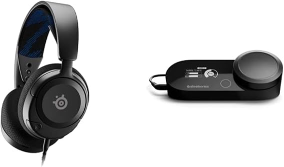 SteelSeries Arctis Nova 1P Wired Gaming Headphones for PlayStation 5 Black + GameDAC Gen 2 Mix Amplifier