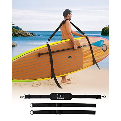 OCEANBROAD SUP Kayak Carry Strap Adjustable Shoulder Strap with Clips, New Version for Paddle Board Canoe Surfboard, Paddleboard Paddle Board Accessories