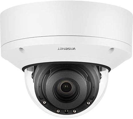 Hanwha Techwin XND-8081RV 5MP Vandal-Resistant Indoor IR Network Dome Camera, 3.6~9.4mm 2.6X Motorized varifocal Lens, RJ45 Connection