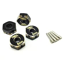 Treal Brass Hex Wheels Hubs Adaptors 6mm(4) pcs for Axial Capra SCX10 III JLU Gladiator