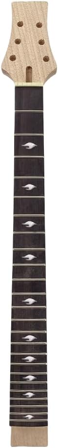 Electric Guitar Neck 24 Fret 25.5 Inch Mahogany Rosewood Fretboard Guitar Neck Unfinished Set in Heel Guitar Neck Replacement