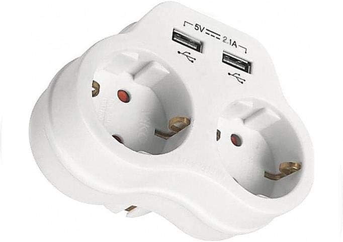 Viko Dual Ground and USB Output Plug Socket (2A) VK