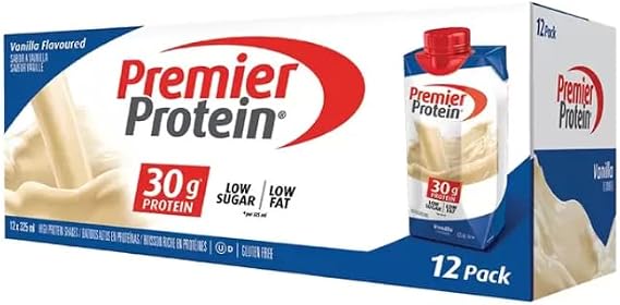Premier Protein Vanilla Shake - 12x 325ml - 30g Protein, 1g Sugar