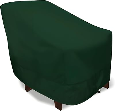 Eevelle Meridian Patio Adirondack Chair Cover Marinex Marine Grade Fabric Durable Waterproof - Outdoor Lawn Furniture Chair Covers - Weather Protection - 36 H x 33 W x 33 D - Hunter Green