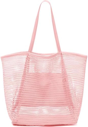 Hatisan Upgraded Mesh Tote Hobo Bag: Womens Beach Accessories
