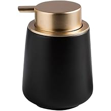 Hand Soap Bottle, Soap Dispenser, Foam, Press Type, Pump Type, Hand Wash, Manual, Ceramic, Ceramic, Refill, For Hand Soap, Detergent Container, Dish Detergent, Dispenser, Kitchen, Washroom, Etc. 3.3 x 4.9 inches 8.5 x 12.5 cm, Black 1