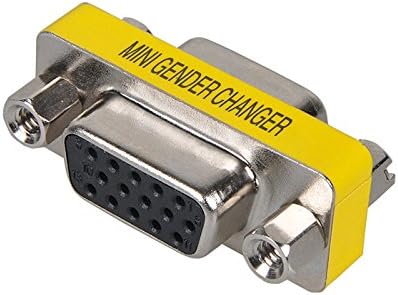 axGear VGA SVGA 15 Pin Female to Female F/F Mini Gender Changer Adapter Connector