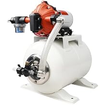 SEAFLO 55 Series 115V AC Water Pump & 2 Gallon Accumulator Tank System, 5.0 GPM, 60 PSI, Five-Chamber Diaphragm, Self-Priming, Run Dry Capable, NSF, UL, CE & RoHS Certified,
