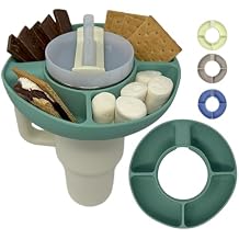 Resin and Reed Silicone Snack Bowl Compatable with 40oz Stanley Cup (Shale Green)