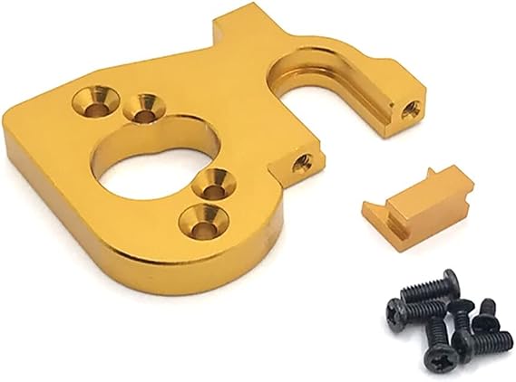 RC 1 Piece RC Car Metal Motor Seat Mount Spare Assembly Accessory For 144001 124018 124019 1/14 RC Buggy 4WD Car - (Color: Golden)