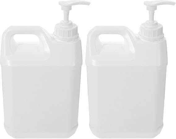 Mipcase 2pcs 2.5l Plastic Pump Dispenser for Shampoo and Face Wash Large Capacity Refillable Bottle for Salon or DIY Use