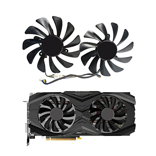 95mm Graphics Card Cooling Fan 12V 4Pin Video Card Cooling Fan Replacement for Zotac GeForce GTX 1070Ti 1080 Ti GTX1070 Ti GTX1080Ti GPU Card Cooler FanGraphics Card Fan 2 PCS