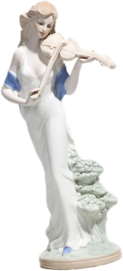 ARTIBETTER Home Adornment Elegant Lady Figurines Female Figurine Ceramic Decor Western Beauty Statue Figurine Girl Sculpture Ceramic Girl Figurines Figure Statue Miss Doll White Dining Table