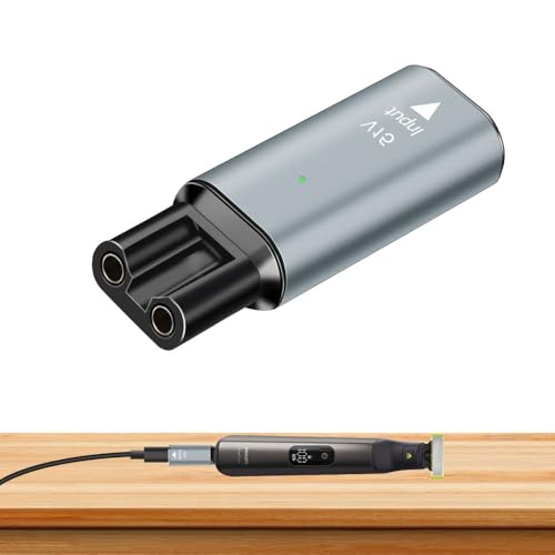 15V HQ8505 Type-C Shaver Adapter Charging Converter for Philips Norelco 3000 5000 7000 9000 Series OneBlade QP6510 QP6520 QP6530, USB-C Shaver Charger Converter Beard Trimmer Connector Power Adapter
