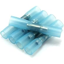 Heat Shrink Connectors HSC Insulated Electrical Splice Shrinkable Butt (100 pcs, Blue)