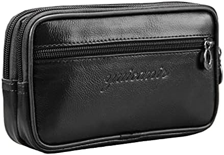 Leather Phone Belt Bag Holster Pouch for Men Loop Flip Coin Purse Case Cell Phone Waist Pack Pouch Case
