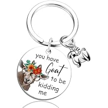 Goat Gifts for Goat Lovers Women Scream Goat Keychain Sheep Keychain Funny Gifts for Best Friend Birthday Gift for Women Kids Valentines Day Gift
