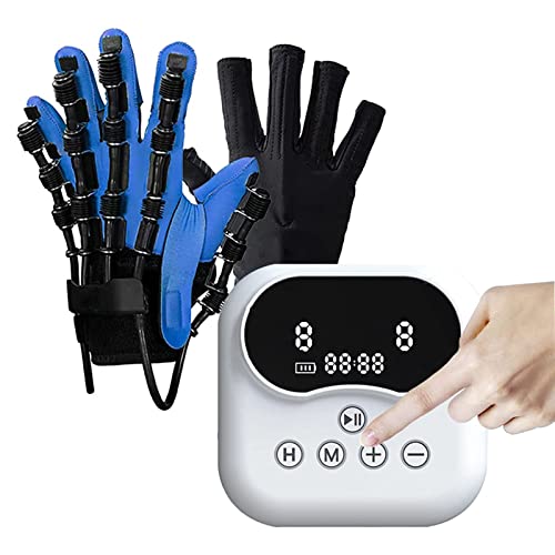 Rehabilitation Robot Gloves, Smart Chargeable Finger Training Rehab Orthotics Rehabilitation Gloves,for Stroke Hemiplegia Hand Function Recovery