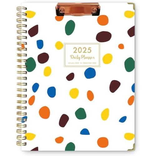 2025 Daily Planner,Large Planners With Clipboard,2025 Daily Planner 8.5 X 11Academic Planner Office Planner 2025 for Work,Large Planners 2025 Daily Weekly and Monthly,Plenty of Writing Space,Great for School and Office Scheduling white