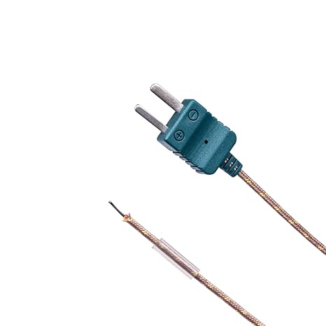 Wire K Type Thermocouple Probe, High Accuracy K Type Mini-Connector Thermocouple Temperature Probe Sensor, 1 Meter Long Measure Range -40C~482C (-40F~896F)