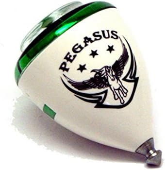 Trompos Space - Pegasus Spinning Top - Fixed Tip Model - 3 Colours Available (Green Lid)