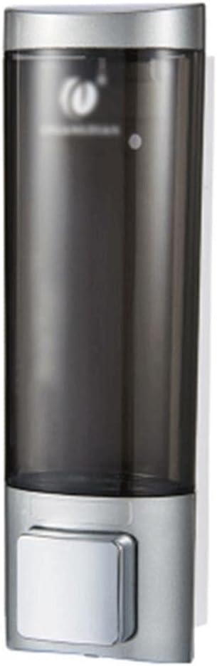 Simple Multipurpose Wall Mounted Manual Soap Dispenser Plastic Shower Pump Dispenser for Bathroom Kitchen Liquid Soap Dispenser Easy to use, Silver-a