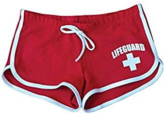 LIFEGUARD Girls Kids Officially Licensed Hi-Cut Short Red and White Soft Cotton Material