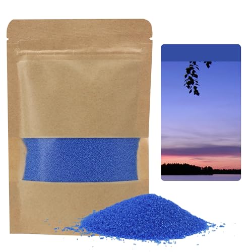 Monivi Scented Candle Sand with Wicks 3.53oz Blue Sand Candles Pearled Candle Sandwax Beads Valentines Day Gift 16 Burn Hours Refillable Candle Wax for Candle Making Scented Mid Summer Night