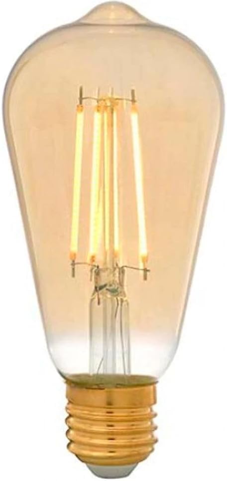 Panasonic E27 Elephant St64 Lamp, Yellow Light 7w 630lm 2000k Gold
