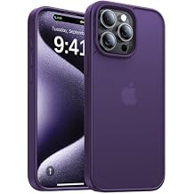 for iPhone 15 Pro Max Case[Military-Grade Drop Protection][Anti-Yellowing] Shockproof Protective Translucent Matte Cover for iPhone 15 Pro Max Phone Case,Dark Purple