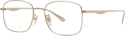 Gucci GG 0869OA 002 Gold Metal Rectangle Eyeglasses 54mm