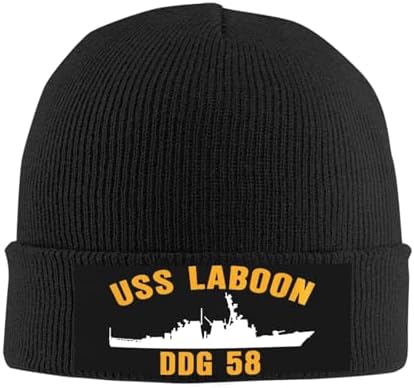 USS Laboon DDG 58 Outdoor Beanie Warm Thick Knitted Hat Soft Elastic Skull Hat Fashion Knit Cuffed Cap