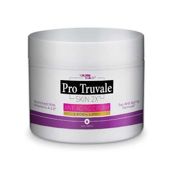Pro Truvale Skin 2X Cream - Premium Anti Aging Cream - 2 Month Supply - Enriched with Vitamin A & C to Help Fade Hyperpigmentation & Reduce Wrinkles - Reduce Dryness & Protect Skin Cells w/Ceramides