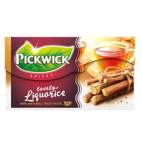 Black Tea | Pickwick | Spices Liquorice Black Tea 20 Pieces | Total Weight 1.41 ounce