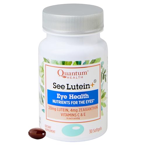 Quantum Health See Lutein, Lutein & Zeaxanthin Eye Supplement, with Eye Vitamins C and E, Helps Maintain Overall Eye Health - 30 Softgels, 30-Day Supply