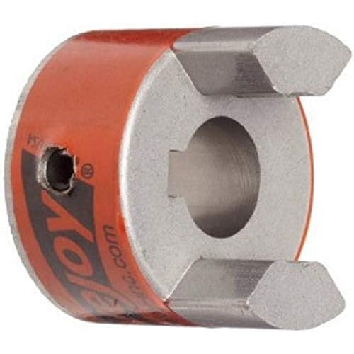 Lovejoy 45101 Size L100 Standard Jaw Coupling Hub, Sintered Iron, Metric, 14 mm Bore, 64.516 mm OD, 35.052 mm Length Through Bore, 128.136 Nm Max Nominal Torque, 5 mm x 2.3 mm Keyway