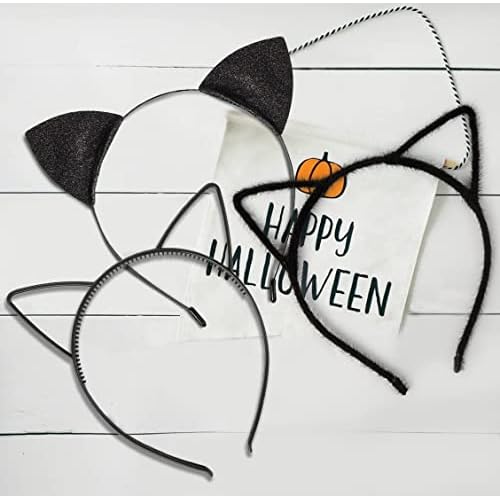 Huachi Cat Ear Headbands for Women Cat Headband Halloween Party Favors Cosplay Hair Accessories