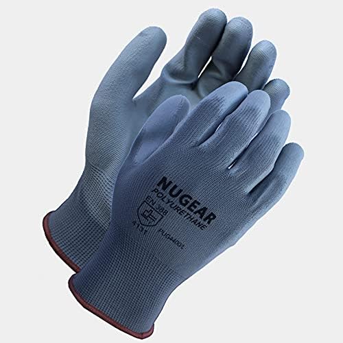 Nugear 12 Pairs Gray Polyurethane Coated Glove
