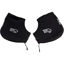 BAR MITTS Attachable Large Black Mountain Bike Extreme Cold Pogies fits Flat Handlebars with Bar End Mirror | Waterproof | Easy Installation | Open Access Design | Safety Reflection Logo