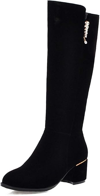 Women Knee High Black Boots