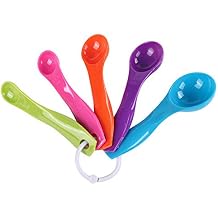 5 in 1 Colorful Plastic Tea Flour Coffee Measuring Spoons Set Kitchen Cooking Baking Tools (Random Color)