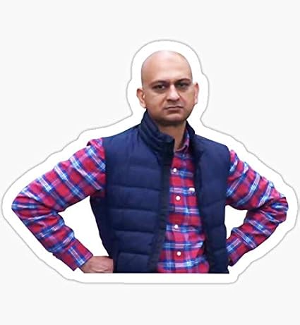 Disappointed Indian Man Meme Sticker - Sticker Graphic - Auto, Wall, Laptop, Cell, Truck Sticker for Windows, Cars, Trucks