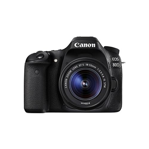 Canon EOS 80D Digital SLR Kit with EF-S 18-55mm f3.5-5.6 Image Stabilization STM Lens - Black Renewed