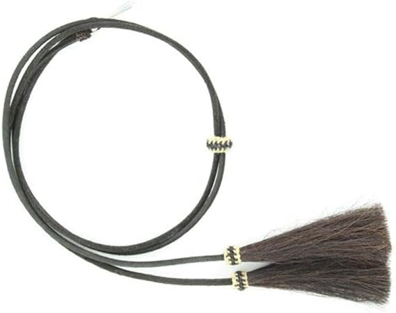 M&F Western Genuine Leather Stampede Strings with Horsehair Tassels, 24"