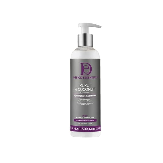 Design Essentials Kukui & Coconut Hydrating Leave-In Conditioner, 12 oz